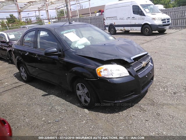 KL1TD56E29B355908 - 2009 CHEVROLET AVEO LS/LT BLACK photo 1