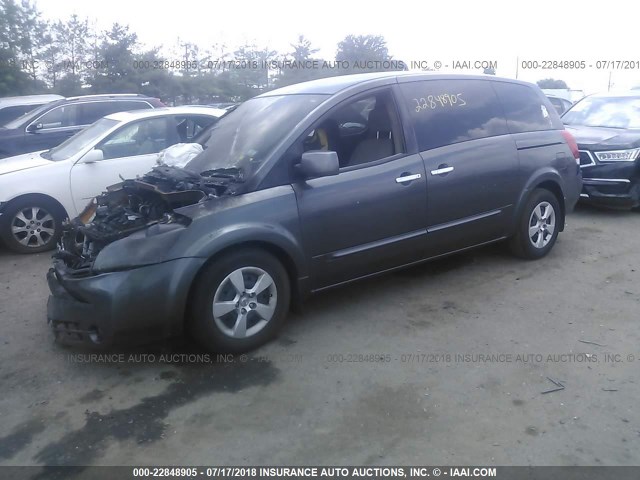 5N1BV28U89N108729 - 2009 NISSAN QUEST S/SE/SL GRAY photo 2