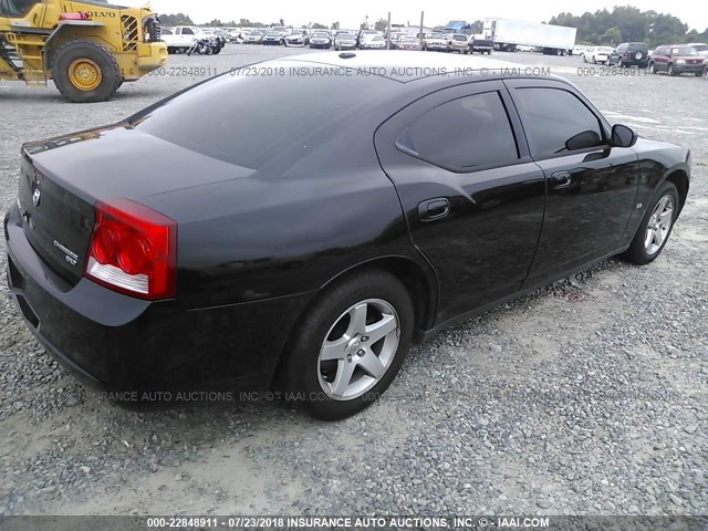 2B3KA33V69H562218 - 2009 DODGE CHARGER SXT BLACK photo 4