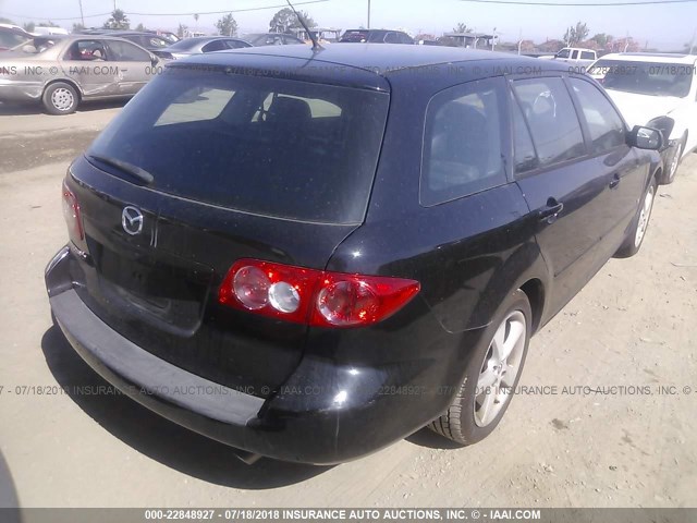 1YVHP82D455M70727 - 2005 MAZDA 6 S BLACK photo 4