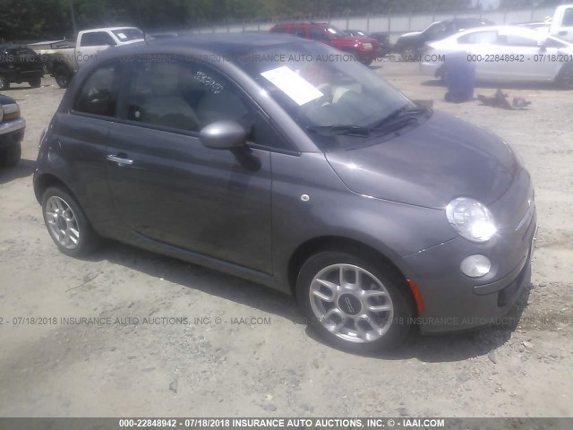 3C3CFFARXDT553800 - 2013 FIAT 500 POP GRAY photo 1