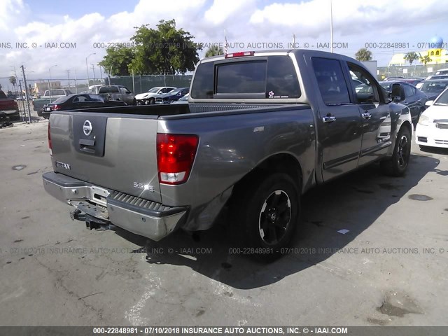 1N6BA07AX6N500809 - 2006 NISSAN TITAN XE/SE/LE Champagne photo 4