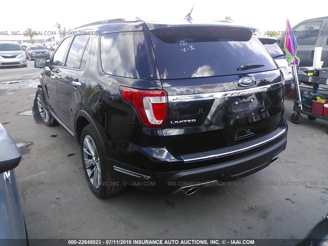 1FM5K7F82JGA28148 - 2018 FORD EXPLORER LIMITED 黑色 照片 3