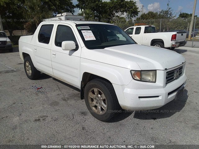 2HJYK16507H551049 - 2007 HONDA RIDGELINE RTL WHITE photo 1