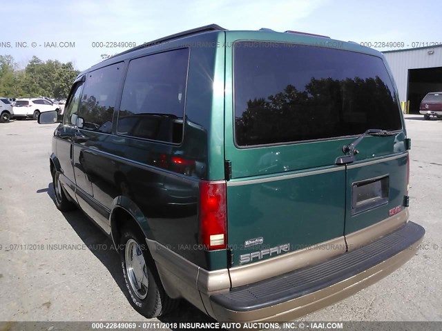 1GKDM19W1XB536803 - 1999 GMC SAFARI XT GREEN photo 3