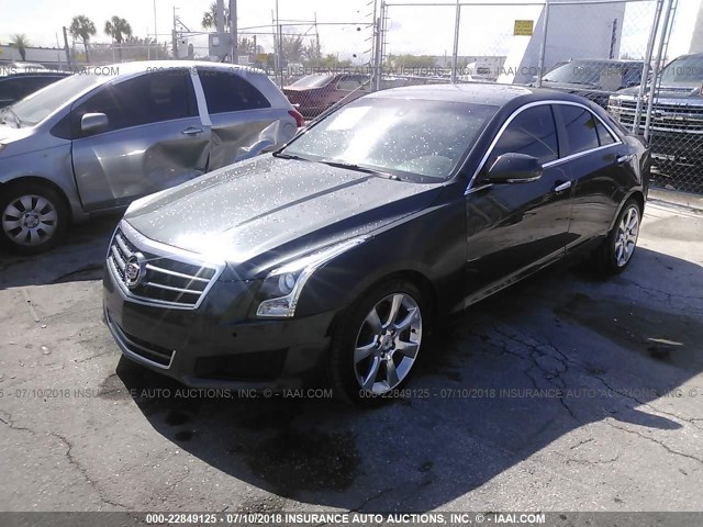 1G6AB5R37E0113317 - 2014 CADILLAC ATS LUXURY GRAY photo 2