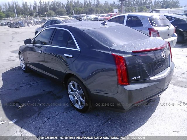 1G6AB5R37E0113317 - 2014 CADILLAC ATS LUXURY GRAY photo 3