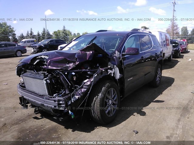 1GKKNULS8JZ129507 - 2018 GMC ACADIA SLT-1 MAROON photo 2