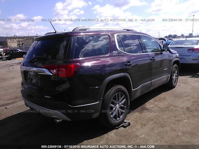 1GKKNULS8JZ129507 - 2018 GMC ACADIA SLT-1 MAROON photo 4