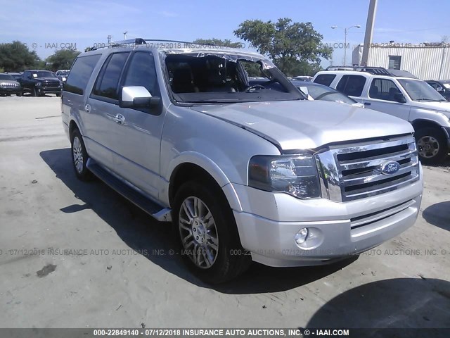 1FMJK1K50BEF18530 - 2011 FORD EXPEDITION EL LIMITED SILVER photo 1