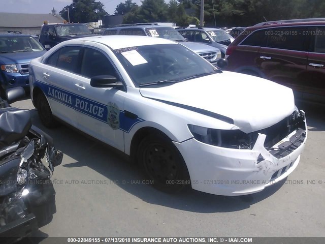 1FAHP2MK9EG185837 - 2014 FORD TAURUS POLICE INTERCEPTOR WHITE photo 1