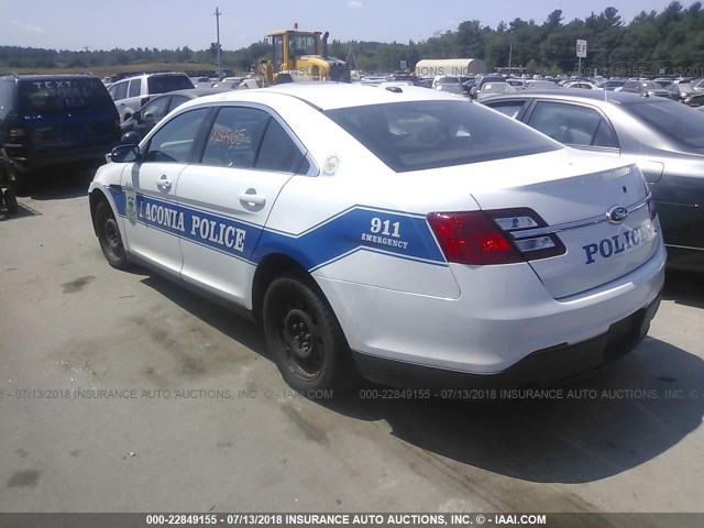 1FAHP2MK9EG185837 - 2014 FORD TAURUS POLICE INTERCEPTOR WHITE photo 3