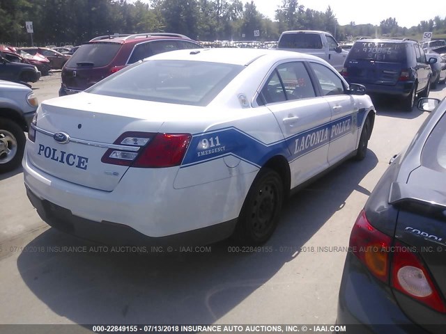 1FAHP2MK9EG185837 - 2014 FORD TAURUS POLICE INTERCEPTOR WHITE photo 4