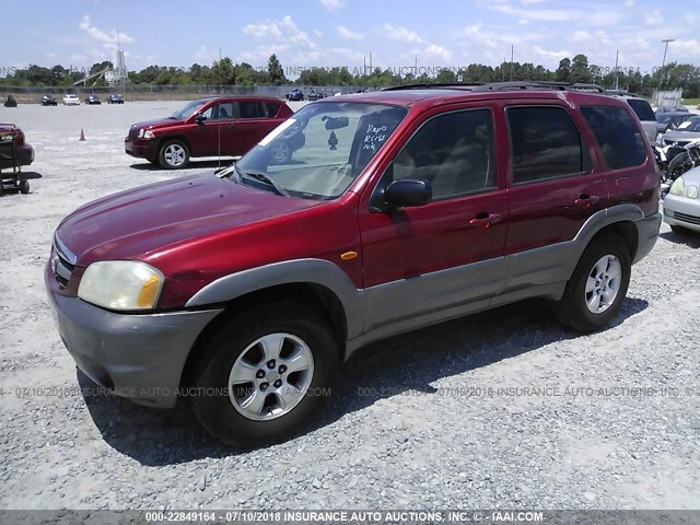 4F2YU09171KM39382 - 2001 MAZDA TRIBUTE LX/ES წითელი ფოტო 2
