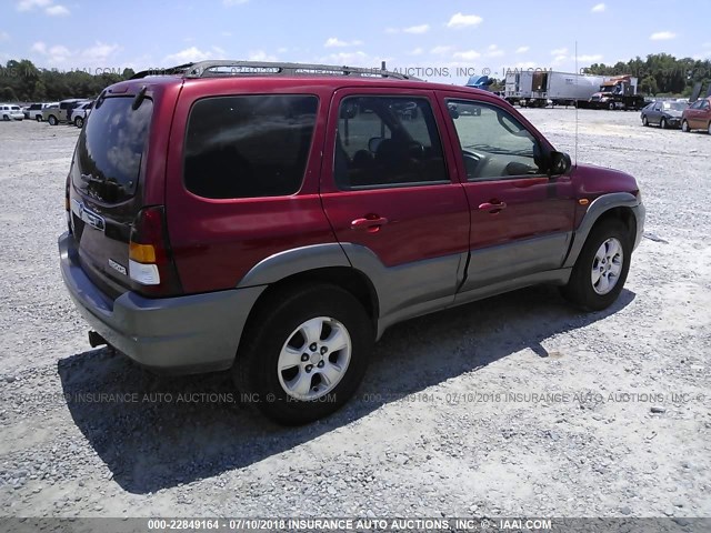 4F2YU09171KM39382 - 2001 MAZDA TRIBUTE LX/ES წითელი ფოტო 4