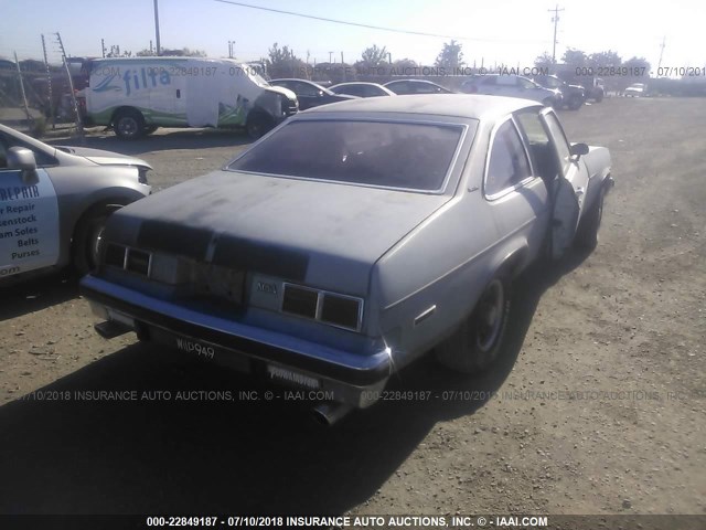 1X17U7L120203 - 1977 CHEVROLET NOVA GRAY photo 4