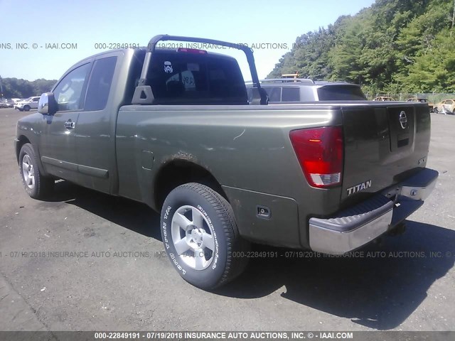 1N6AA06B64N556720 - 2004 NISSAN TITAN XE/SE/LE GREEN photo 3