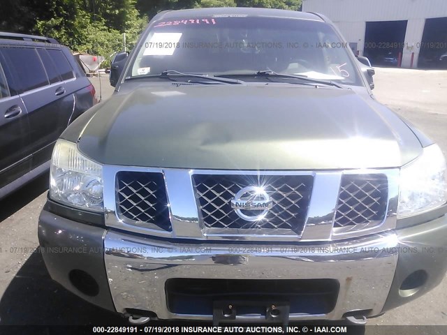 1N6AA06B64N556720 - 2004 NISSAN TITAN XE/SE/LE GREEN photo 6