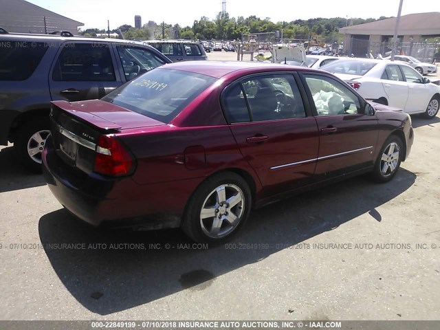 1G1ZU53866F196213 - 2006 CHEVROLET MALIBU LTZ წითელი ფოტო 4