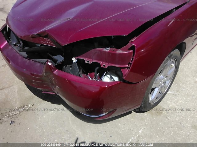 1G1ZU53866F196213 - 2006 CHEVROLET MALIBU LTZ წითელი ფოტო 6