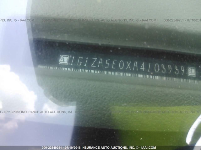 1G1ZA5E0XA4103939 - 2010 CHEVROLET MALIBU LS 黑色 照片 9