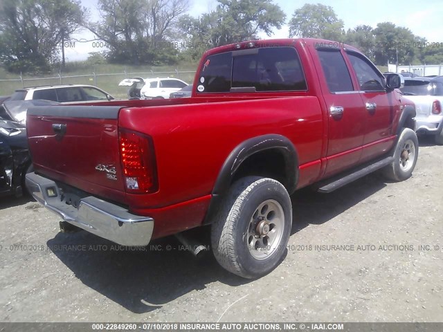 3D7KU28D13G731980 - 2003 DODGE RAM 2500 ST/SLT RED photo 4