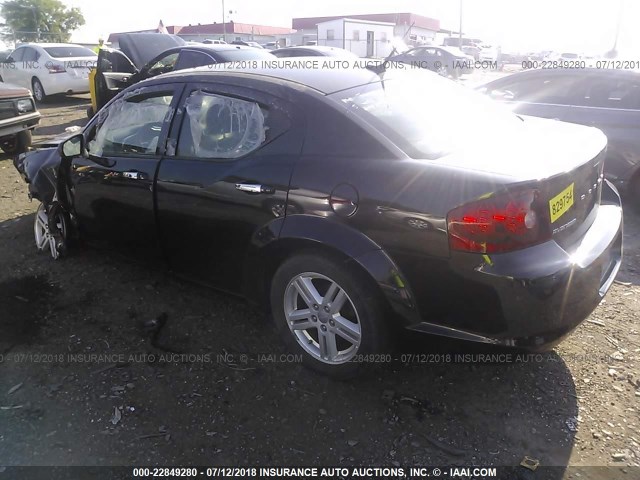 1B3BD1FB2BN501832 - 2011 DODGE AVENGER MAINSTREET BLACK photo 3