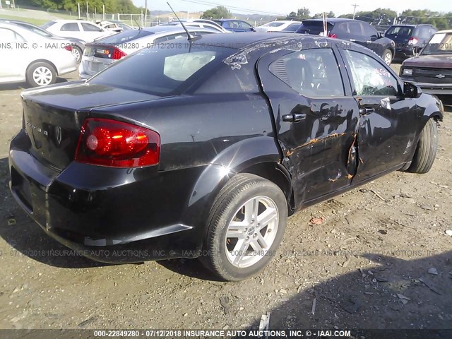 1B3BD1FB2BN501832 - 2011 DODGE AVENGER MAINSTREET BLACK photo 4