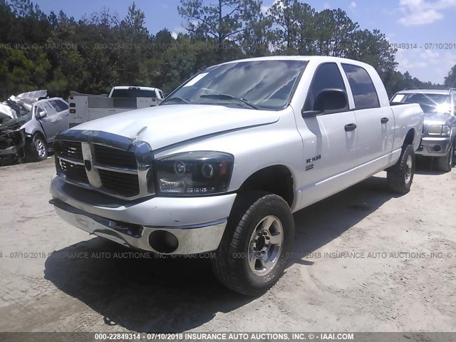 3D7KS19D68G211005 - 2008 DODGE RAM 1500 WHITE photo 2