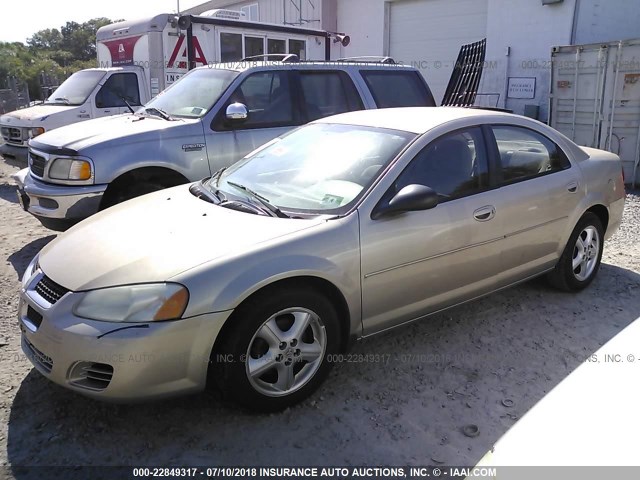 1B3EL46X56N246323 - 2006 DODGE STRATUS SXT GOLD photo 2