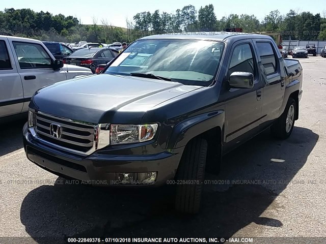 5FPYK1F50DB010421 - 2013 HONDA RIDGELINE RTL GRAY photo 2