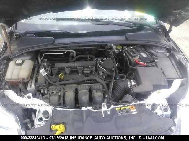 1FAHP3H2XCL185088 - 2012 FORD FOCUS SEL GRAY photo 10