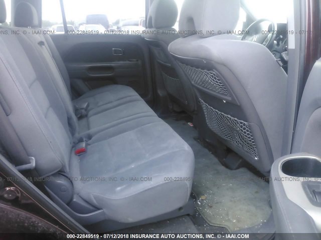 5FNYF18487B005022 - 2007 HONDA PILOT BURGUNDY photo 8