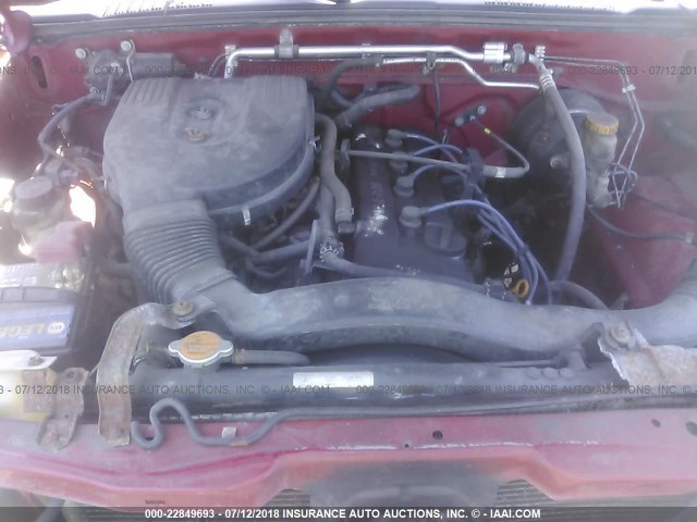 1N6DD26S92C374969 - 2002 NISSAN FRONTIER KING CAB XE RED photo 10