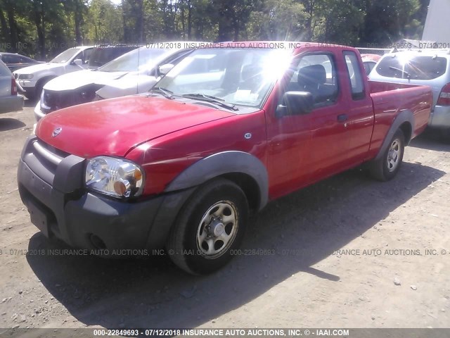 1N6DD26S92C374969 - 2002 NISSAN FRONTIER KING CAB XE RED photo 2