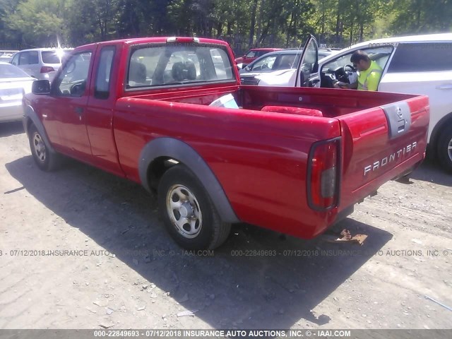 1N6DD26S92C374969 - 2002 NISSAN FRONTIER KING CAB XE RED photo 3
