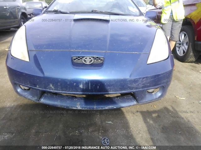 JTDDY32T4Y0024994 - 2000 TOYOTA CELICA GT-S BLUE photo 6