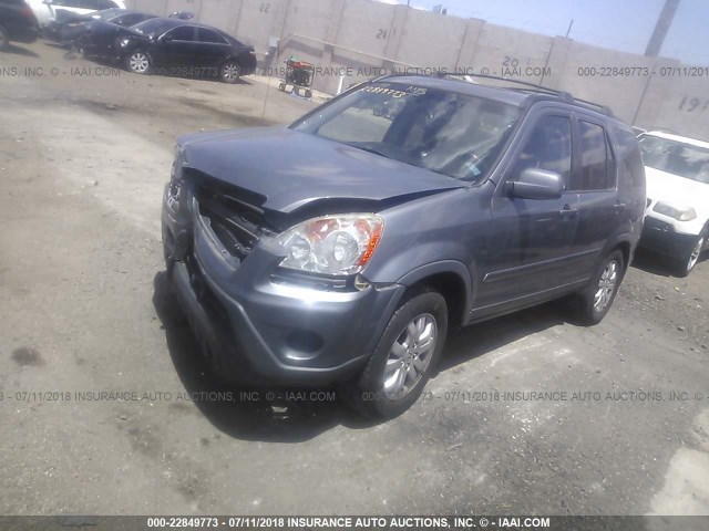 JHLRD78915C028048 - 2005 HONDA CR-V SE/EX GRAY photo 2