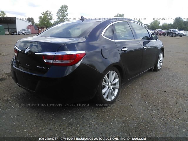 1G4PP5SK8E4110392 - 2014 BUICK VERANO GRAY photo 4