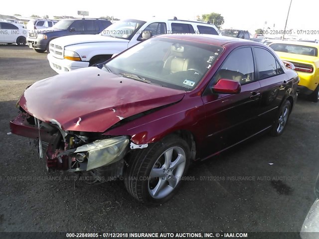 1YVHP81CX75M32771 - 2007 MAZDA 6 I MAROON photo 2