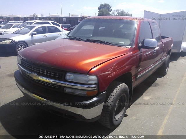 1GCEK19V51E203233 - 2001 CHEVROLET SILVERADO K1500 ORANGE photo 2