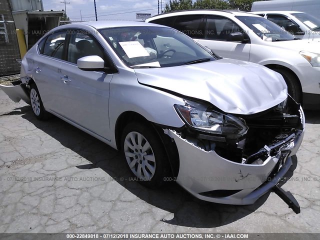 3N1AB7AP8HY318584 - 2017 NISSAN SENTRA S/SV/SR/SL SILVER photo 1