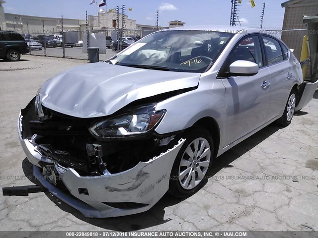 3N1AB7AP8HY318584 - 2017 NISSAN SENTRA S/SV/SR/SL SILVER photo 2