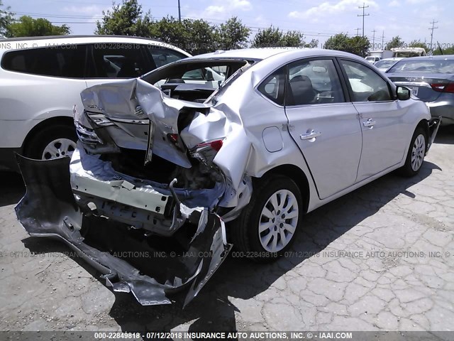 3N1AB7AP8HY318584 - 2017 NISSAN SENTRA S/SV/SR/SL SILVER photo 4