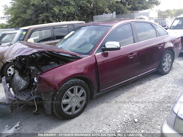 1FAHP25137G146508 - 2007 FORD FIVE HUNDRED LIMITED RED photo 2