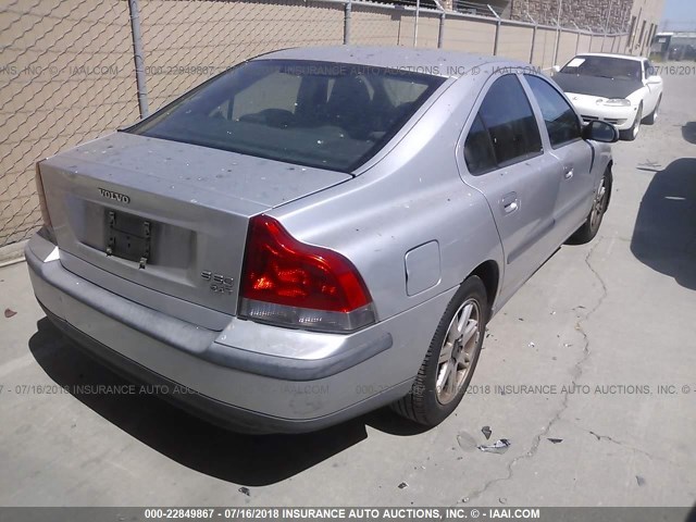 YV1RS58D012068157 - 2001 VOLVO S60 2.4T SILVER photo 4