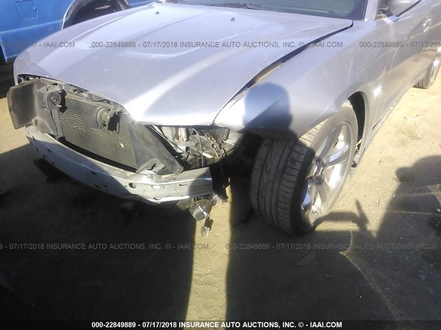 2C3CDXCT5EH155585 - 2014 DODGE CHARGER R/T SILVER photo 6