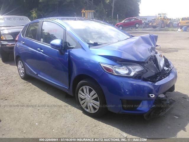 JHMGK5H55GX005300 - 2016 HONDA FIT LX BLUE photo 1