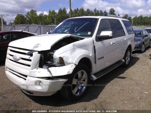 1FMFU19538LA74909 - 2008 FORD EXPEDITION LIMITED WHITE photo 2