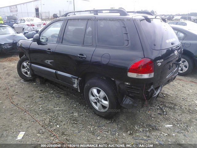 KM8SC13D75U949867 - 2005 HYUNDAI SANTA FE GLS/LX BLACK photo 3